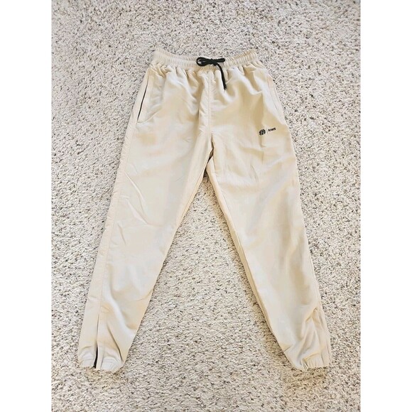 Sol et Al RAWS Track Pants Sand Nylon Lined Black Zipper UK Street Athleisure - Picture 10 of 16